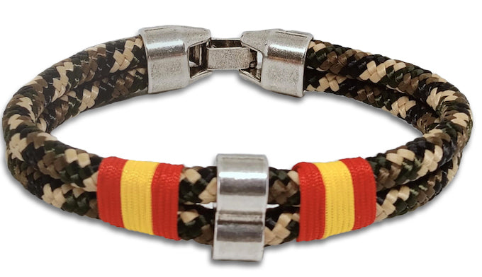 Pulsera Náutica Paralela Cincada Camuflaje con bandera de España