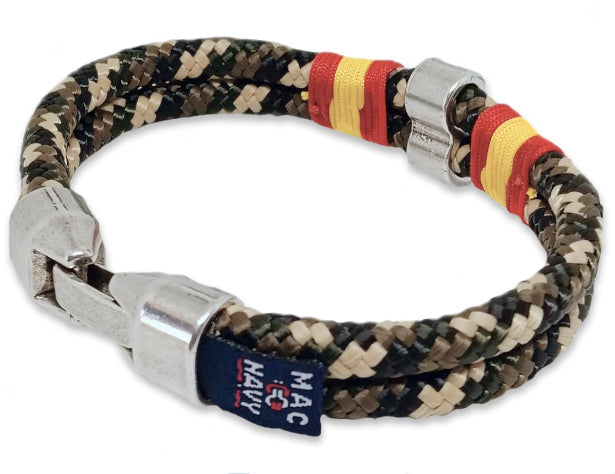 Pulsera Náutica Paralela Cincada Camuflaje con bandera de España