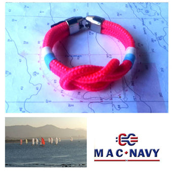 Pulseras náuticas de nudo llano