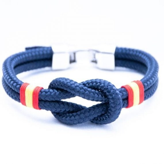 Pulsera Náutica Nudo LLano o As de guía con bandera de España