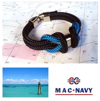 Pulseras de marinero de driza cyan