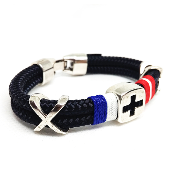 Pulseras de buceo CRUZ WAVE macnavy azul blanco