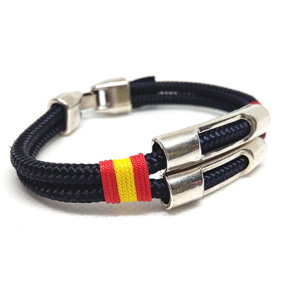 Pulsera Náutica Macaroni Jaspeada con bandera de España