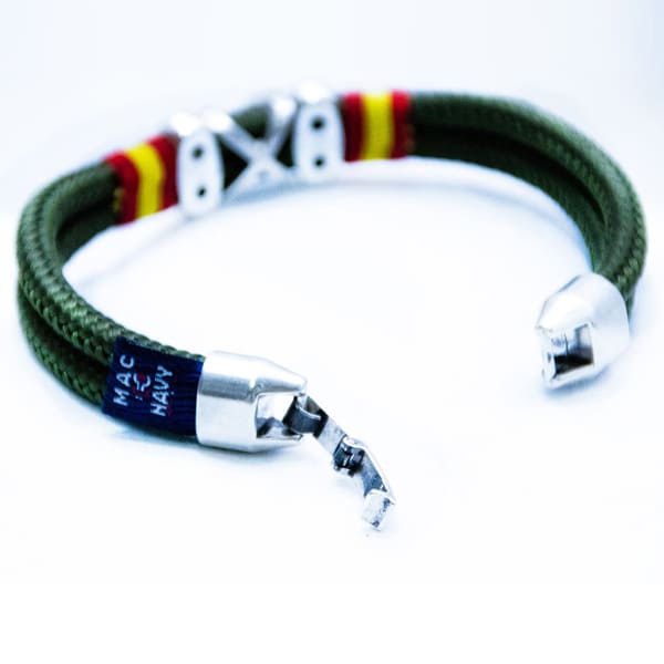 Pulsera Náutica Colección Hole X Mac Navy con bandera de España