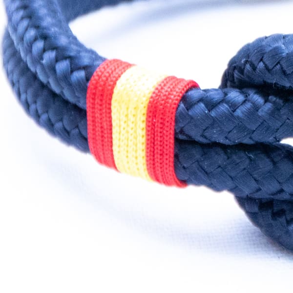 Pulsera Náutica Nudo LLano o As de guía con bandera de España