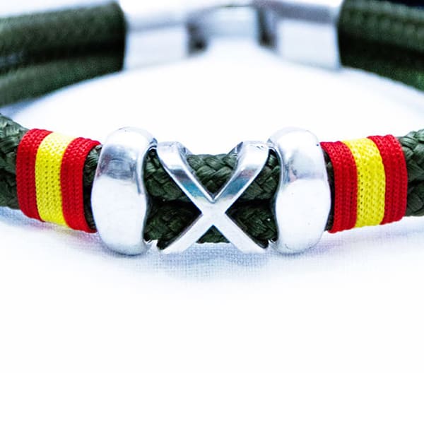 Pulsera Náutica Colección Hole X Mac Navy con bandera de España