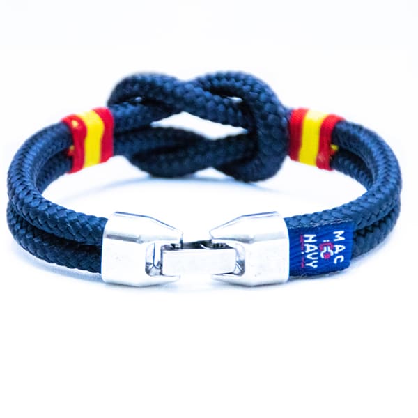Pulsera Náutica Nudo LLano o As de guía con bandera de España