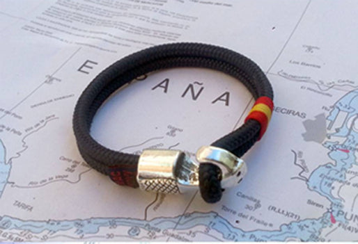 Pulseras náuticas con bandera de España y ancla