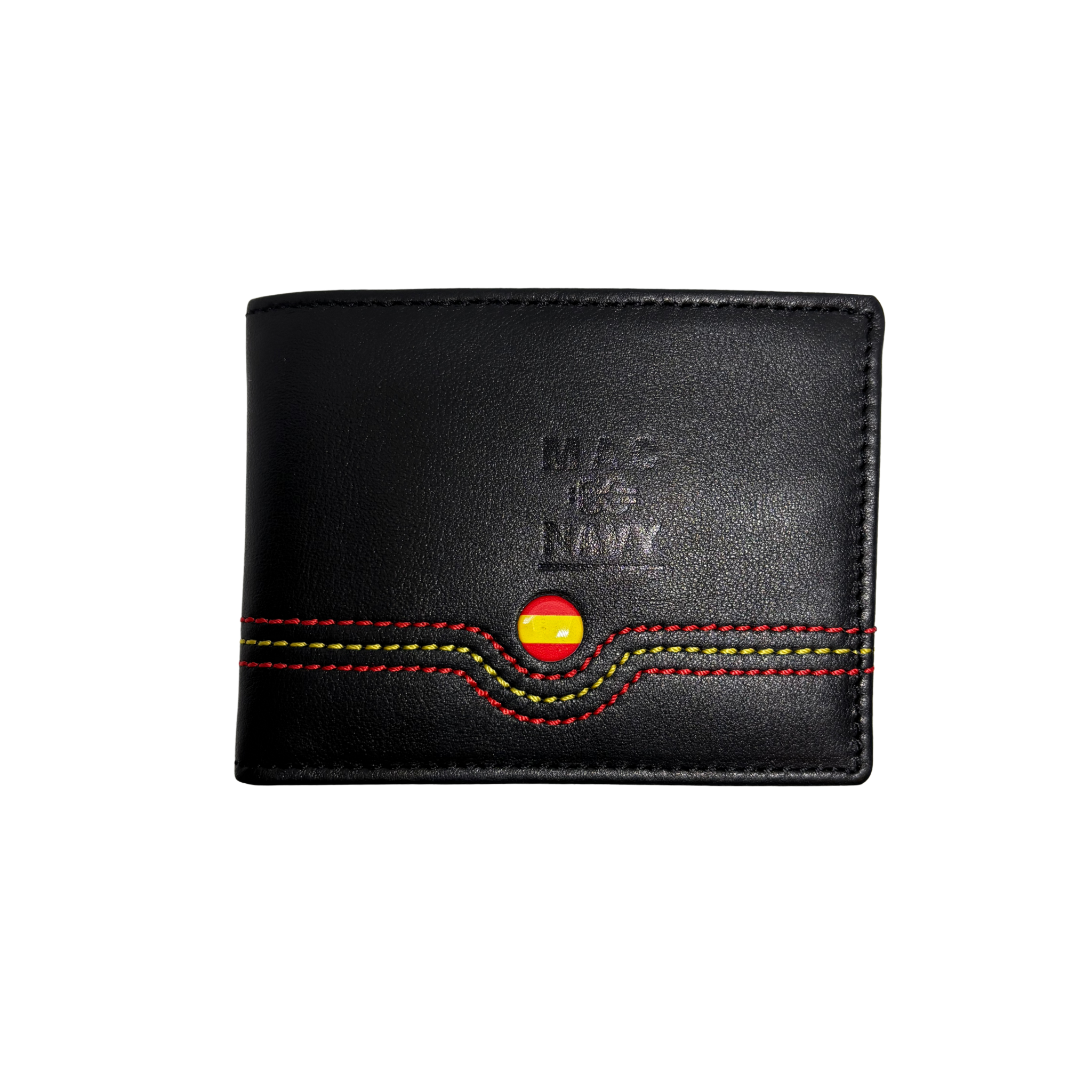 Cartera piel autentica Mac Navy