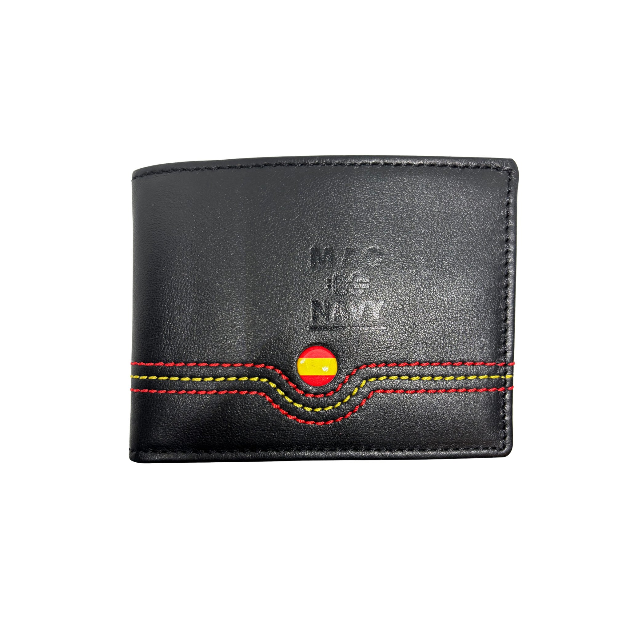 Cartera piel autentica Mac Navy