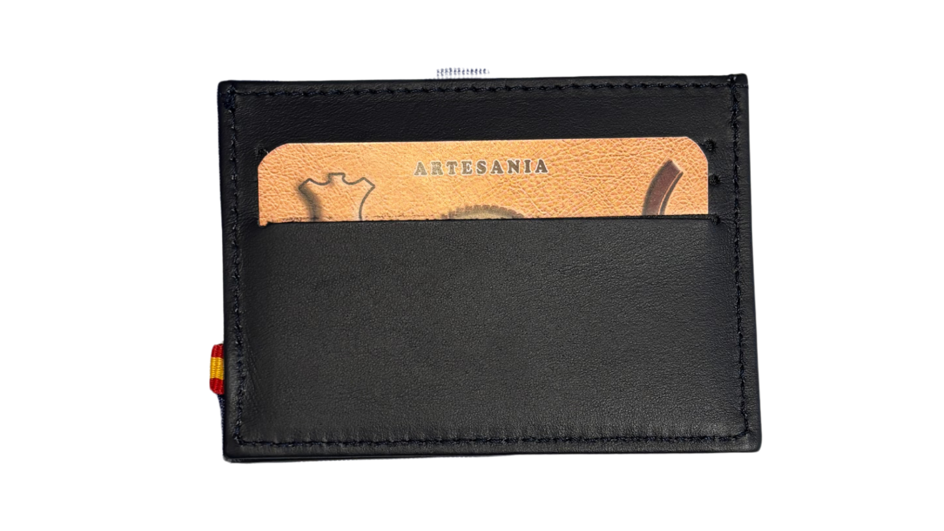 Tarjetero artesano en auténtica piel de Ubrique Mac Navy