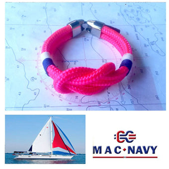 Pulsera rosa con bandera de España