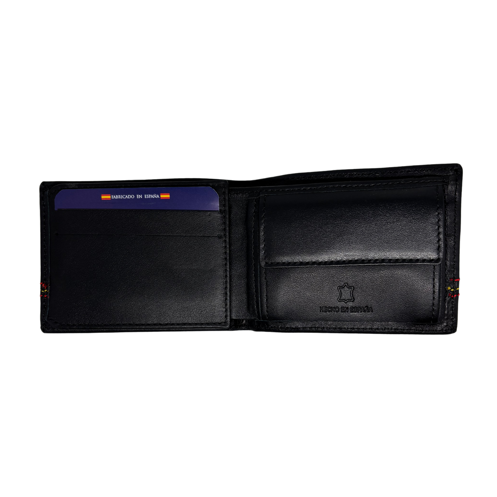 Cartera piel autentica Mac Navy