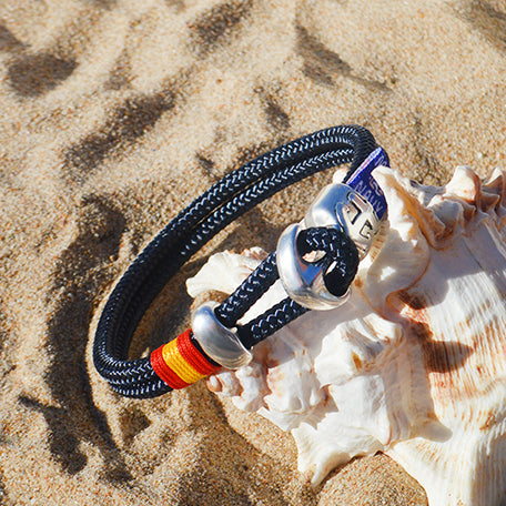 Pulseras náuticas de driza con bandera de España