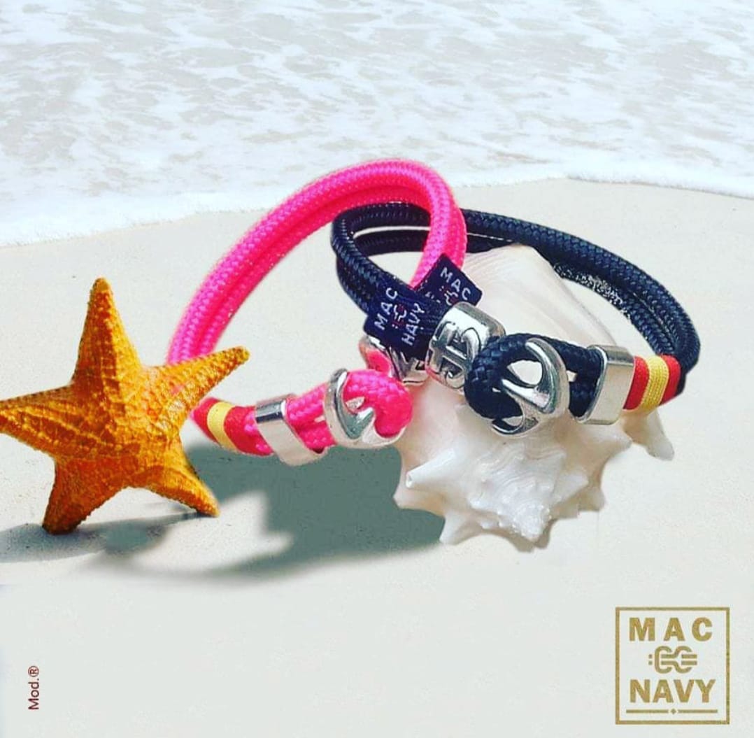 Pulsera náutica PAREJA SAN VALENTIN con bandera de España