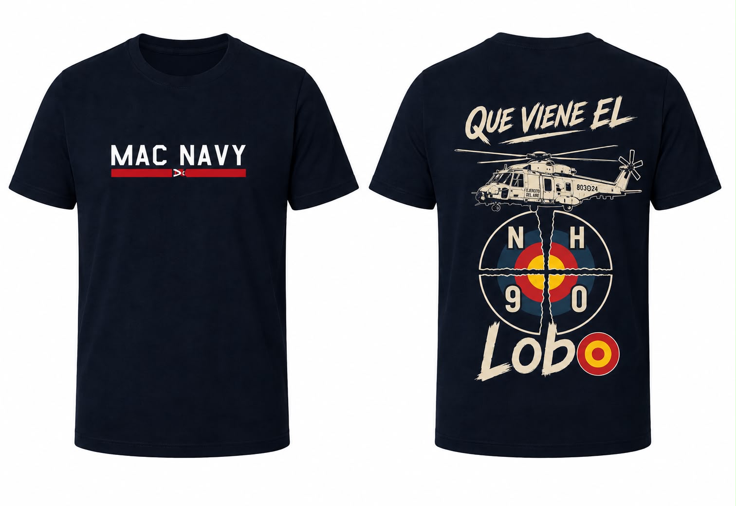 Camiseta Lobo NH 90 Mac Navy