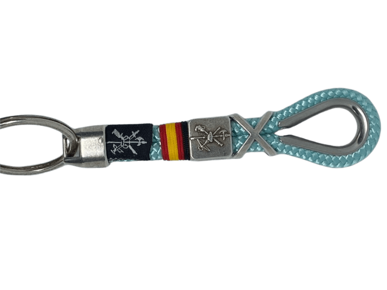 Llavero Legión Española con bandera de España Modelo Premium Plata 