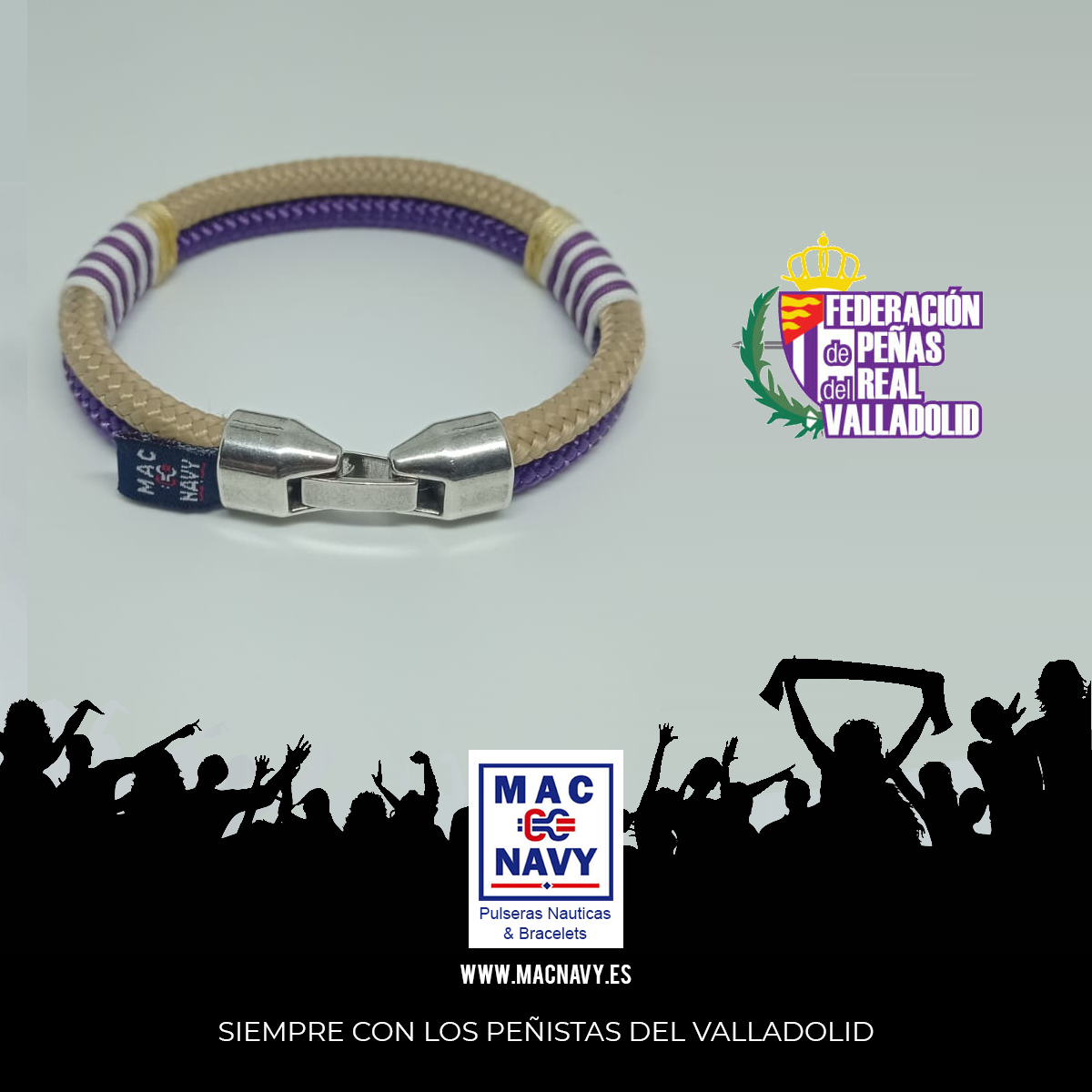 Pulsera Oficial Peñistas del Valladolid 2022-2023 con bandera de España