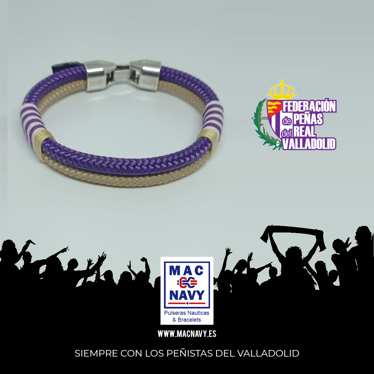 Pulsera Oficial Peñistas del Valladolid 2022-2023 con bandera de España