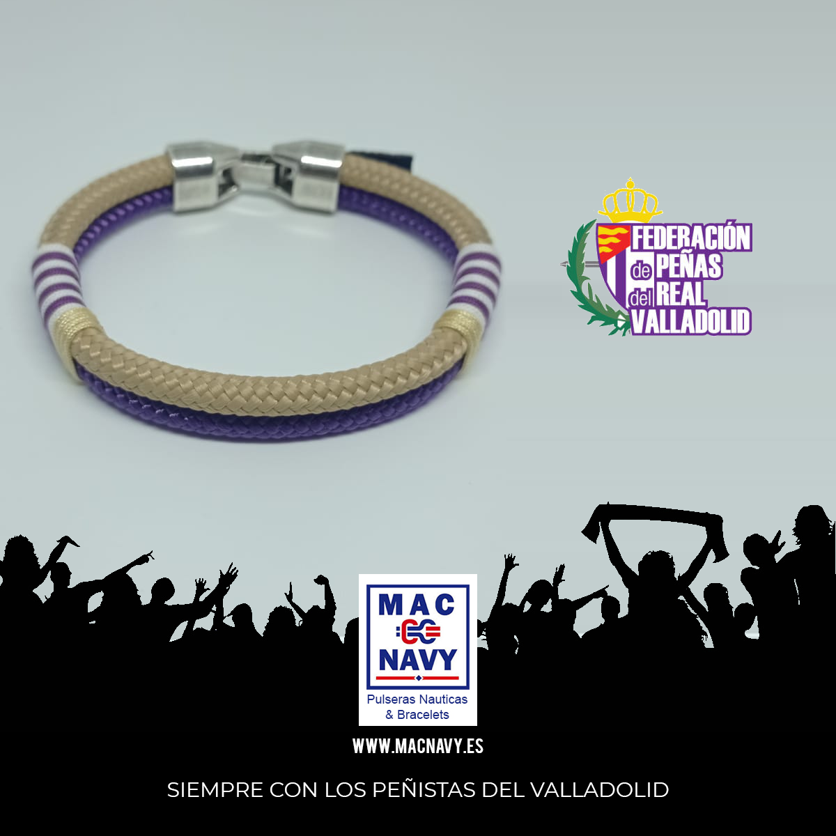 Pulsera Oficial Peñistas del Valladolid 2022-2023 con bandera de España