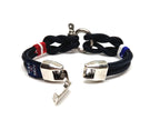 pulseras náuticas de driza con grillete de acero Buceo (Dive) Mac Navy