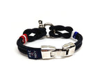 pulseras náuticas de driza con grillete de acero Buceo (Dive) Mac Navy