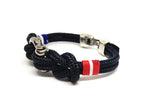 pulseras náuticas de driza con grillete de acero Buceo (Dive) Mac Navy