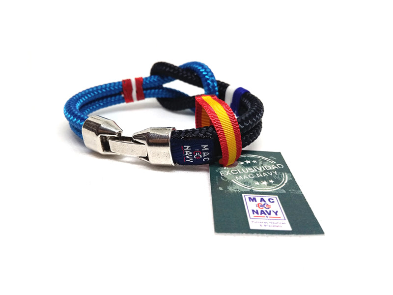 Pulseras Náuticas de driza con vitolas buceo (Dive) Mac Navy
