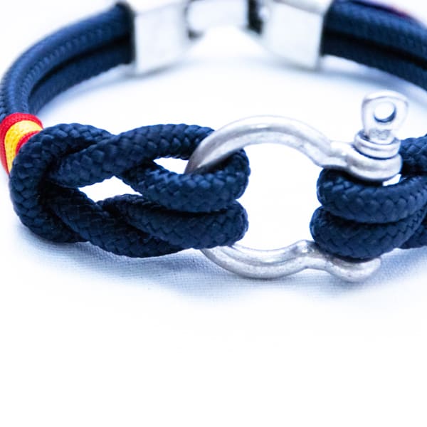 Pulsera Náutica Grillete Double Cord Mac Navy