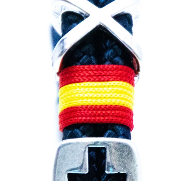Pulsera Cruz con X Autonomías Mac Navy con bandera de España