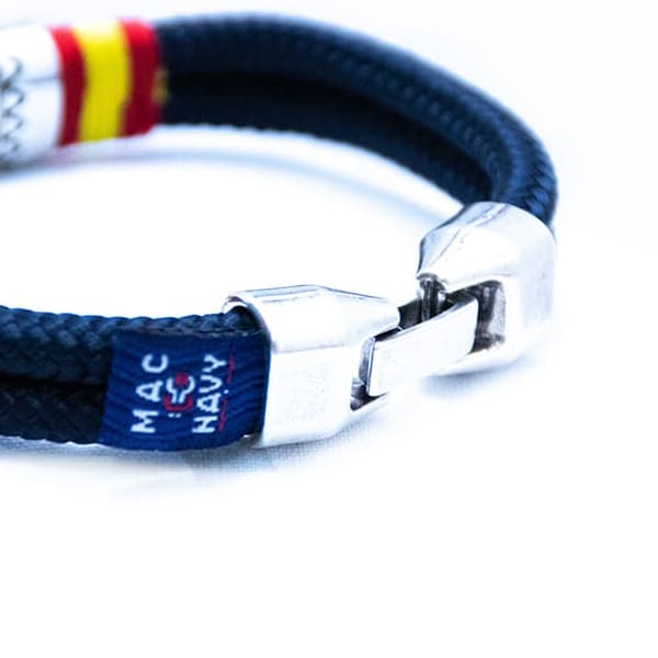 Pulsera Cruz con X Autonomías Mac Navy con bandera de España