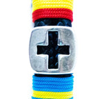 Pulsera Cruz con X Autonomías Mac Navy con bandera de España
